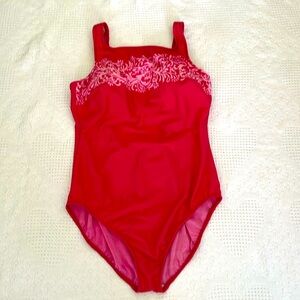 Vintage Miraclesuit Swimwear One Piece Women’s Bathing Suit Size 14 XL Pink